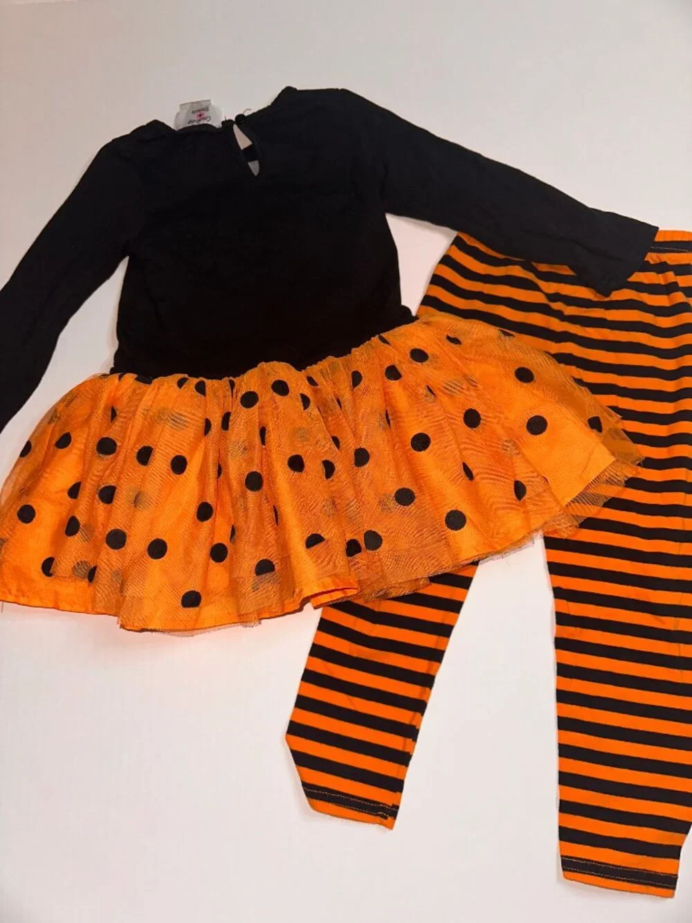 Counting Daisies Girls Halloween Cat Pumpkin Tutu outfit Set Black Orange 4T 675